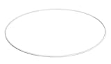 Rayher 2505100 Metallring, weiß beschichtet, 15 cm ø, Stärke ca. 3 mm, Drahtring zum Basteln, für Wickeltechnik, Traumfänger Ring, Makramee Ring, Floristik