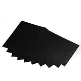 ewtshop® 50 Blatt Fotokarton, Bastelkarton schwarz, DIN A4, 300 g/m², Format 21,0 x 29,7 cm, schwarz durchgefärbt ohne helle Kanten, alle Seiten schwarz, feine Oberfläche