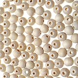 TOAOB 12mm 100 Stück Holzperlen Runde Natürliche Lose Spacer Perlen für DIY Schmuck Herstellung