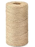 G2PLUS 100M Braun Juteschnur, 1.5mm Jute Schnur für Garten, 2-Lagig Bastelschnur für Basteln, Jute Dekokordel für DIY Kunstgewerbe Gartenarbeit