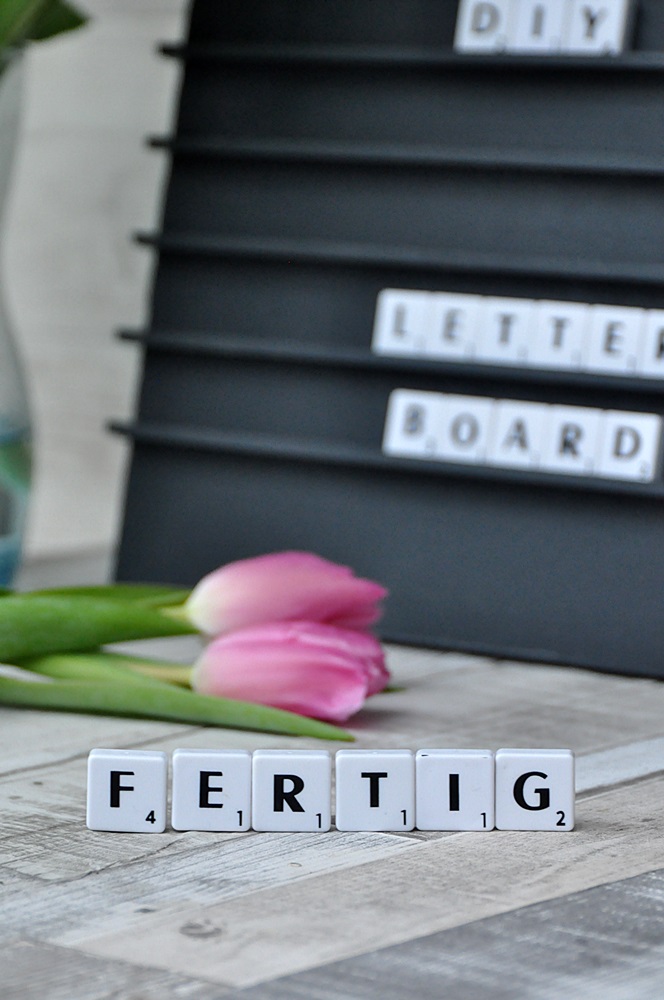 DIY Letterboard mit Scrabble Buchstaben