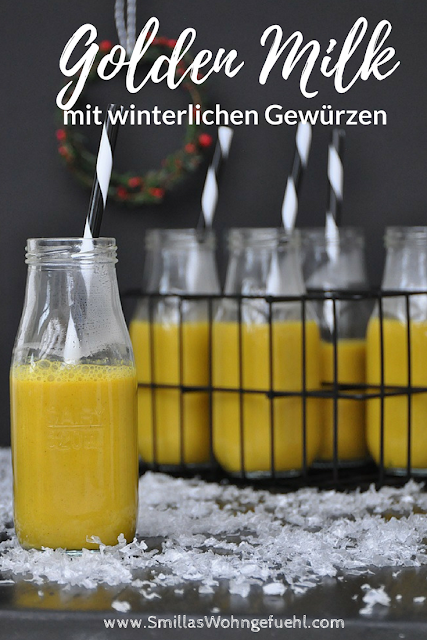 Golden Milk mit winterlichen Gewuerzen vegan