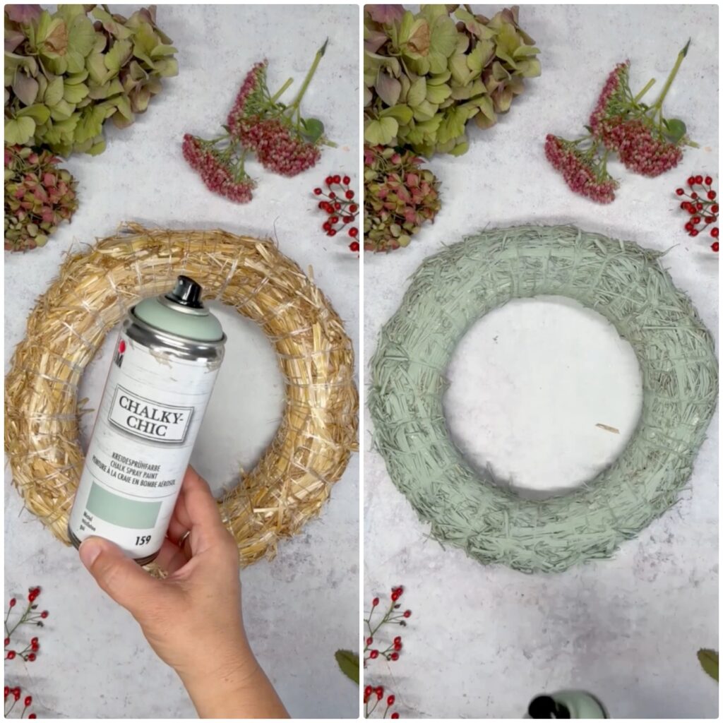 diy herbstdeko kranz einfaerben